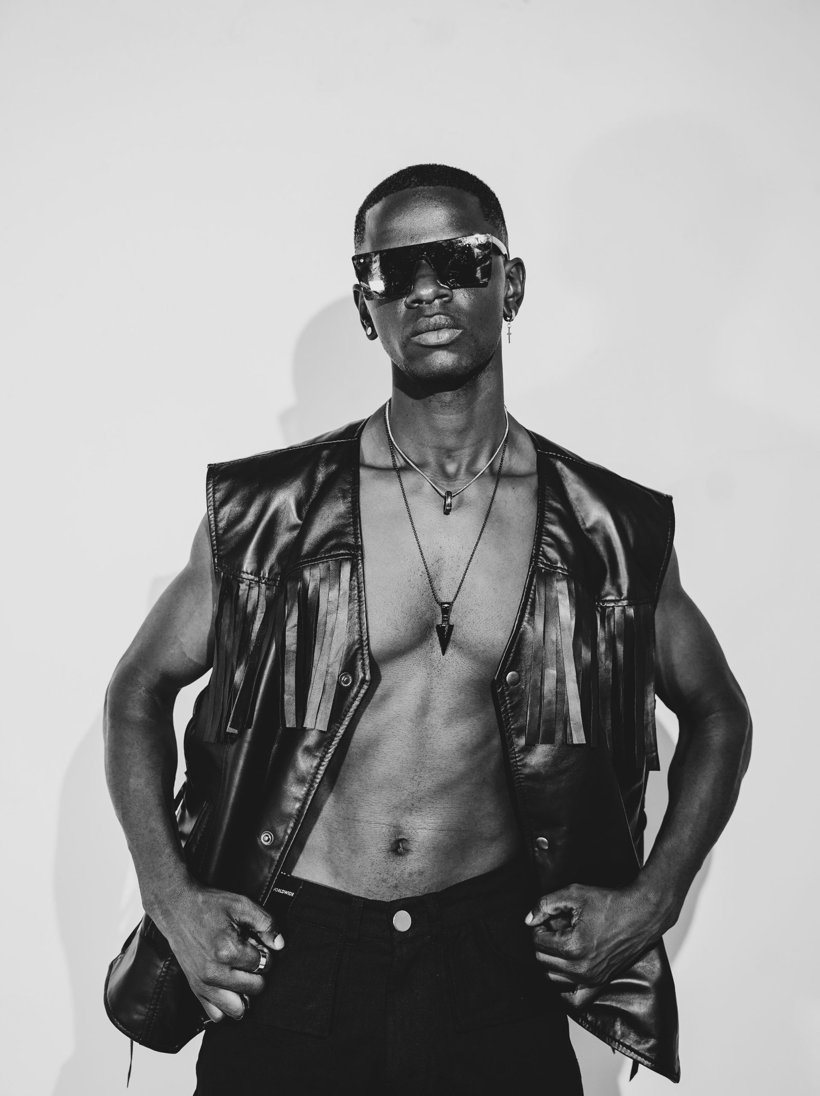 Mitch Raven Nappa Leather Vest for Men - Image 3