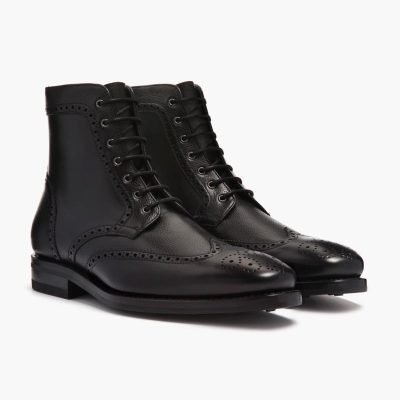 Men’s Grant Wingtip Oxford Lace-up Leather Goodyear Welted Ankle Boots