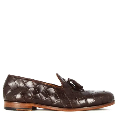 Dark Brown Leather Tassel Loafers