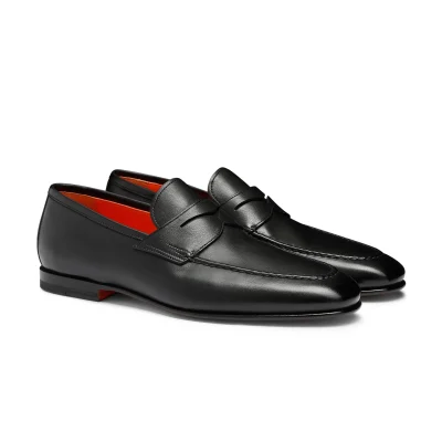 Noir Crest Penny Loafer