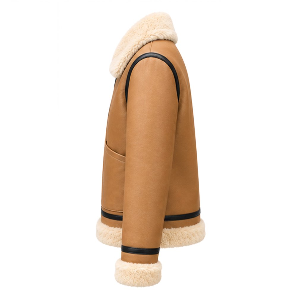Bombardier Thunder Faux Fur Jacket for Men left side view