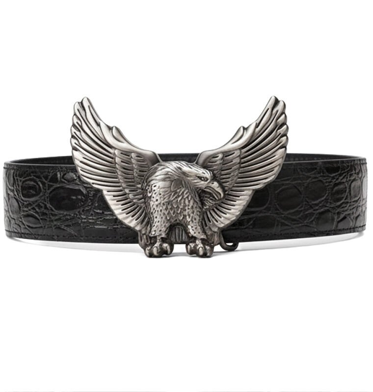 Midnight Ascend – Premium Leather Eagle Belt