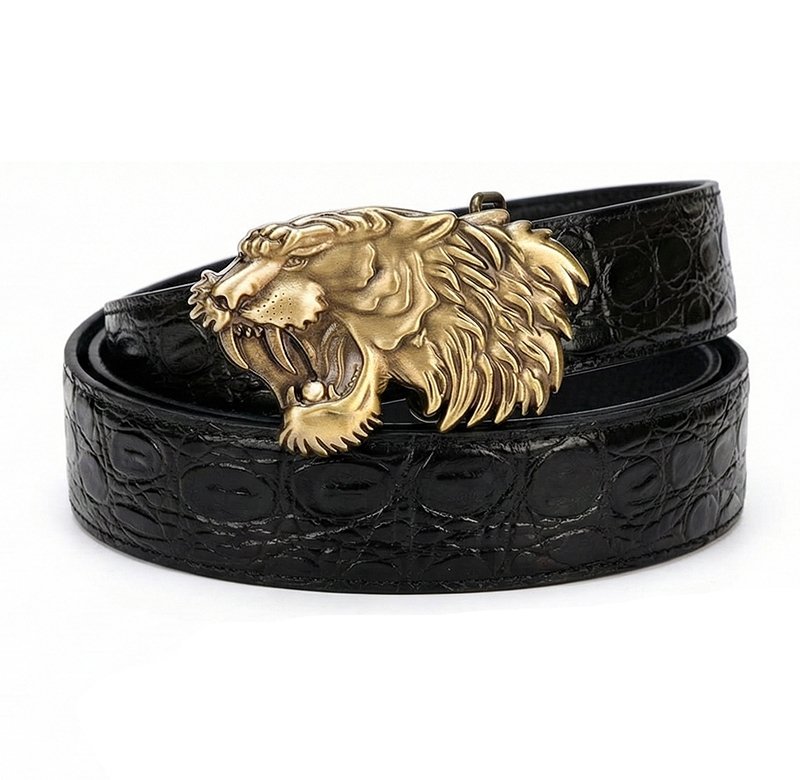 Leone Luxe – Premium Leather Belt with Lion Head Buckle