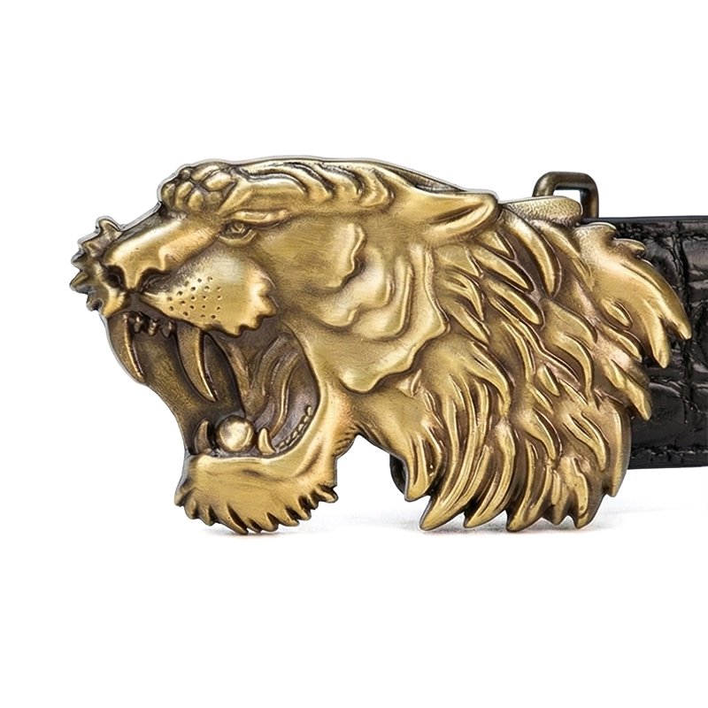Leone Luxe – Premium Leather Belt with Lion Head Buckle