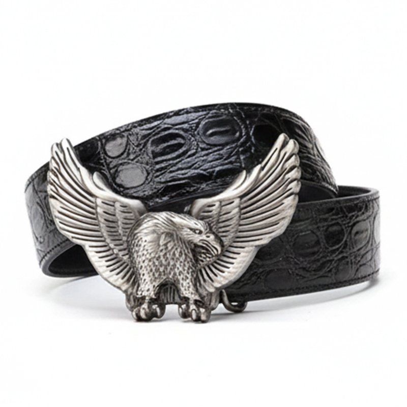 Midnight Ascend – Premium Leather Eagle Belt