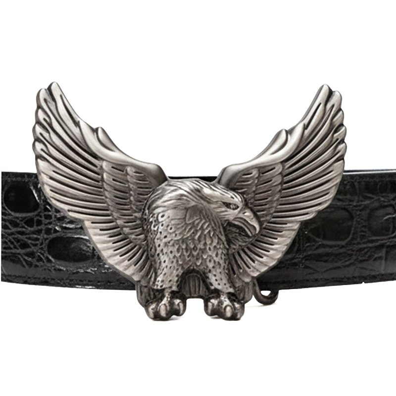 Midnight Ascend – Premium Leather Eagle Belt