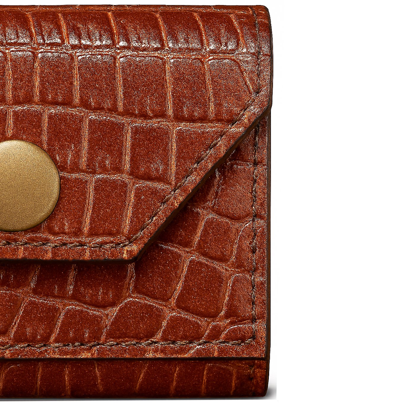 Mitch Hettich Croc Wallet – Tan Leather