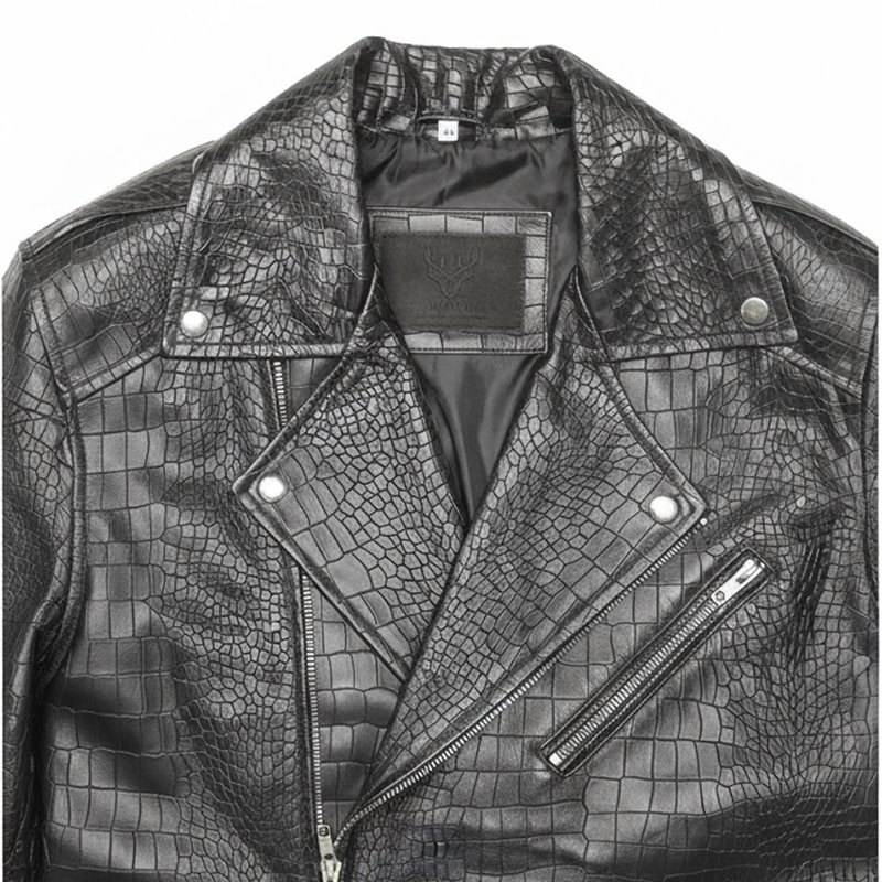 Imperial Croc Luxe Biker Jacket - Mitch Luxury