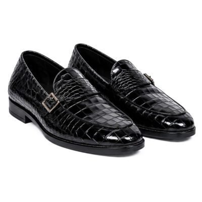 Frey – Black Croc Loafer