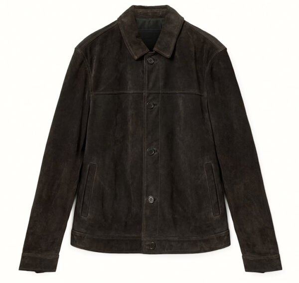 Vintage Terra – Men’s Bespoke Brown Suede Leather Jacket