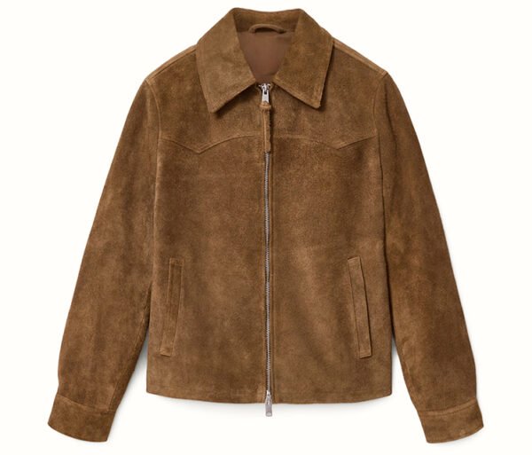 Desert Crest – Men’s Bespoke Tan Suede Leather Jacket