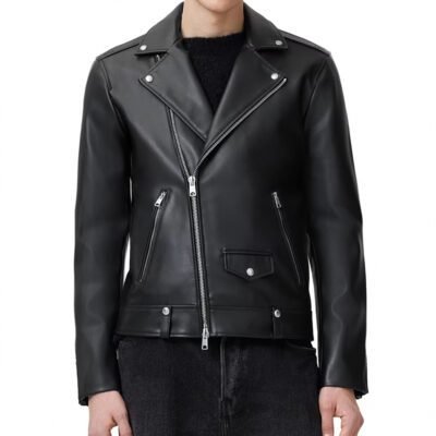 Raven Rider – Men’s Bespoke Black Leather Biker Jacket