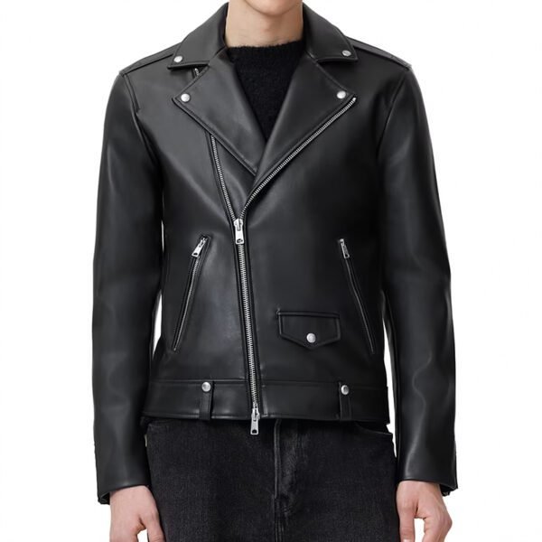 Raven Rider – Men’s Bespoke Black Leather Biker Jacket