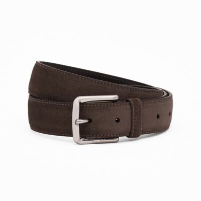 Montero Dark Brown Suede Belt