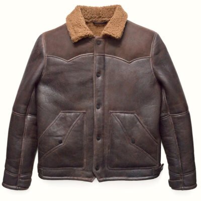 Heritage Brown Shearling Leather Jacket