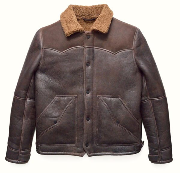 Heritage Brown Shearling Leather Jacket