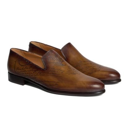 Laser Script Leather Loafer