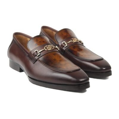Handcrafted tan brown leather loafers with leather sole. Premium finish, timeless design, and all-day comfort in every step.