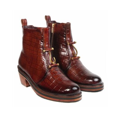 Dravon Croc Designer Round Boot
