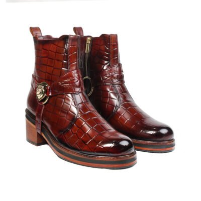 Dravon Harness Croc Round Boot
