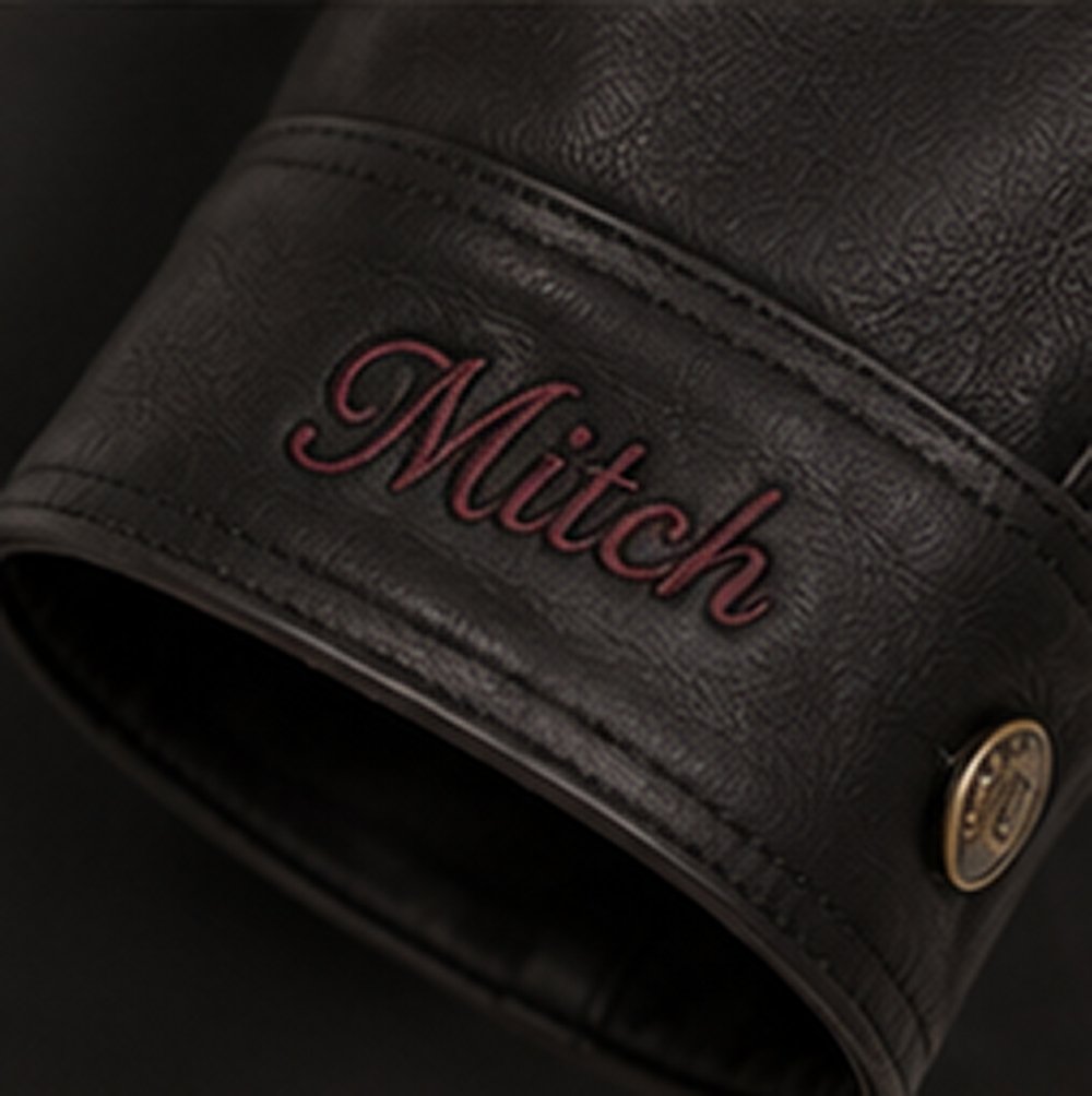 Premium front zipper with antique-finish metal hardware on Baron Heritage Black Nappa Leather Jacket by Mitch Luxury.