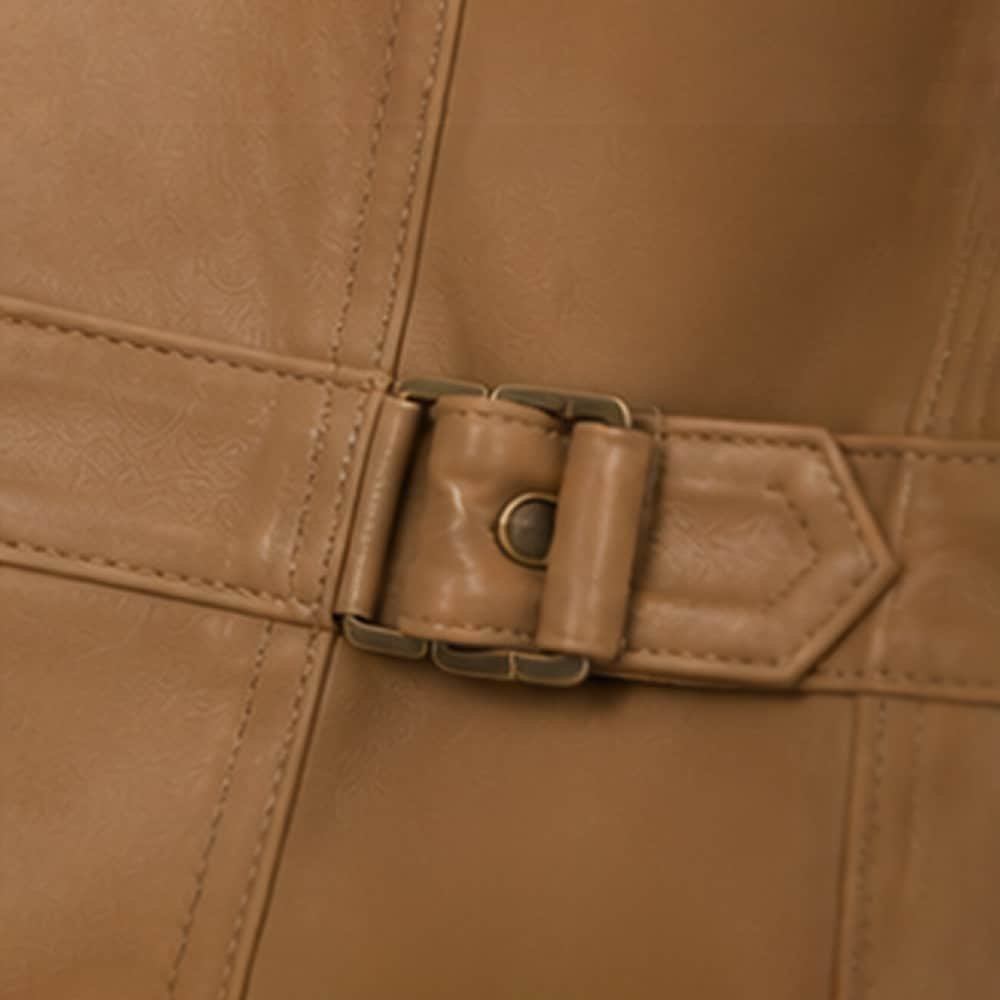 Baron Heritage Tan Nappa Leather Jacket handcrafted from Pure Sheep Nappa Leather featuring a classic four-pocket field jacket with premium utility styling.