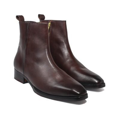 Nova Plain Brown Chelsea Boots by Shoe Bespoke handcrafted from pure brown calf leather with a premium wood sole.