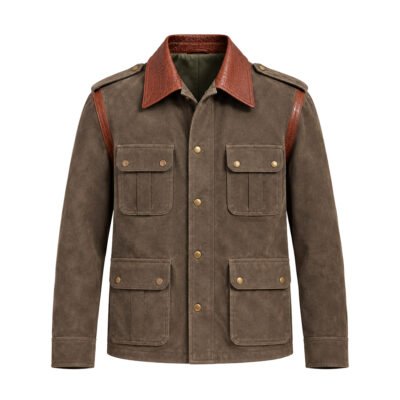 Rustwood Safari Suede Jacket by Mitch Luxury