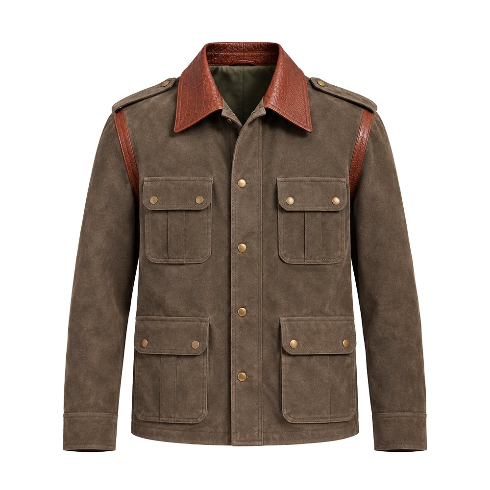Rustwood Safari Suede Jacket by Mitch Luxury